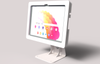 Anti-Theft Acrylic Case with K Series 360 Rotate 180 Swivel Metal Desktop Stand for Samsung Galaxy TAB Tablet
