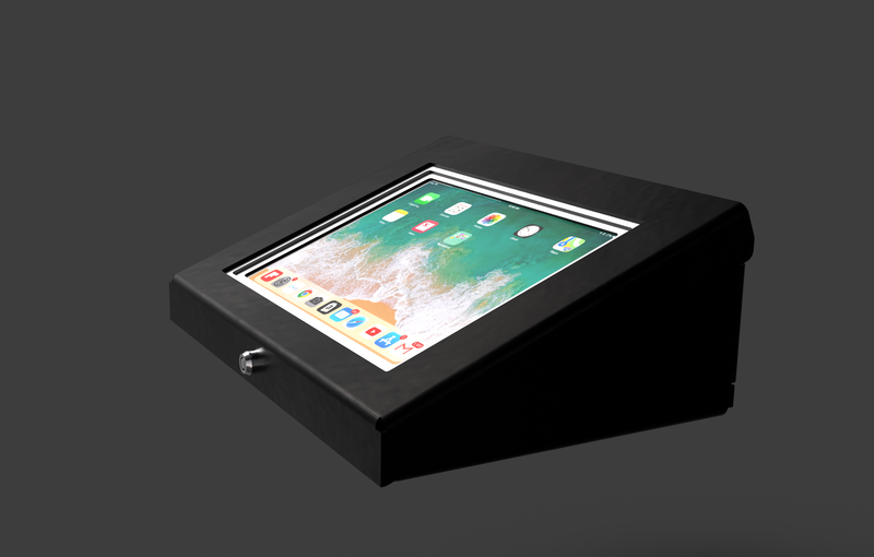 EZmount Security Metal Enclosure for iPad - Designed for Integration of USB Hub, Printer, CC Reader & All Your Peripherals
