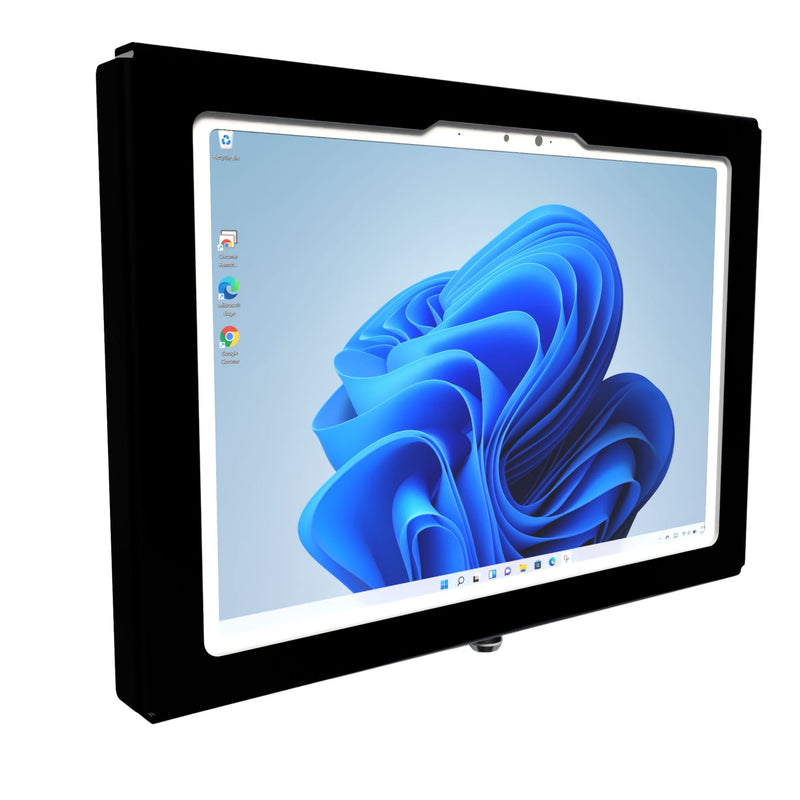 MS Surface GO 1/2, Surface Pro 3, 4, 5, 6, 7, 8, 9, 10 11 12 LTE, X Security Wall Mount Metal Enclosure VESA Ready