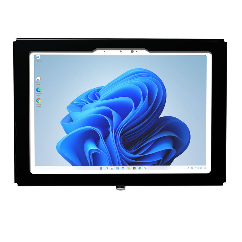MS Surface GO 1/2, Surface Pro 3, 4, 5, 6, 7, 8, 9, 10 11 12 LTE, X Security Wall Mount Metal Enclosure VESA Ready