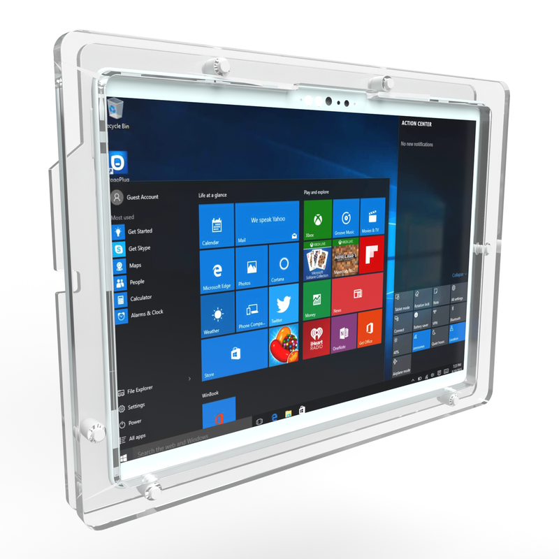 Dell 12" Latitude 3189 5285 5290 7200 7210 7275 7320 7350 2-in-1 Security Acrylic Kit for VESA, Wall Mount, Desktop Stand