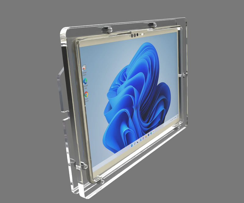 Microsoft Surface Pro 2 3 4 5 6 7 8 9 10 12 X Surface GO Acrylic Security  Enclosure for VESA, Wall Mount, Desktop Stand