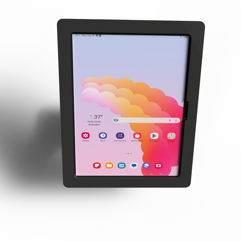 Anti-Theft Acrylic Case with EZ Foldable Aluminum Series Z Desktop Stand for Samsung Galaxy TAB Tablets