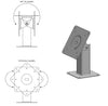 I Series 75/100 VESA Metal Mount for Desktop or Wall Mount with 180 Tilting 360 Rotating