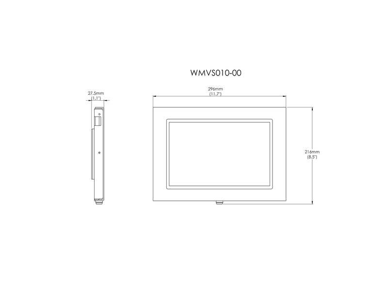 3. Metal Apple iPad, iPad Air, iPad Pro 9.7" 10.2" 10.5" 10.9" 11" 12.9" 13" Locking Security Enclosure VESA & Wall Mount Ready