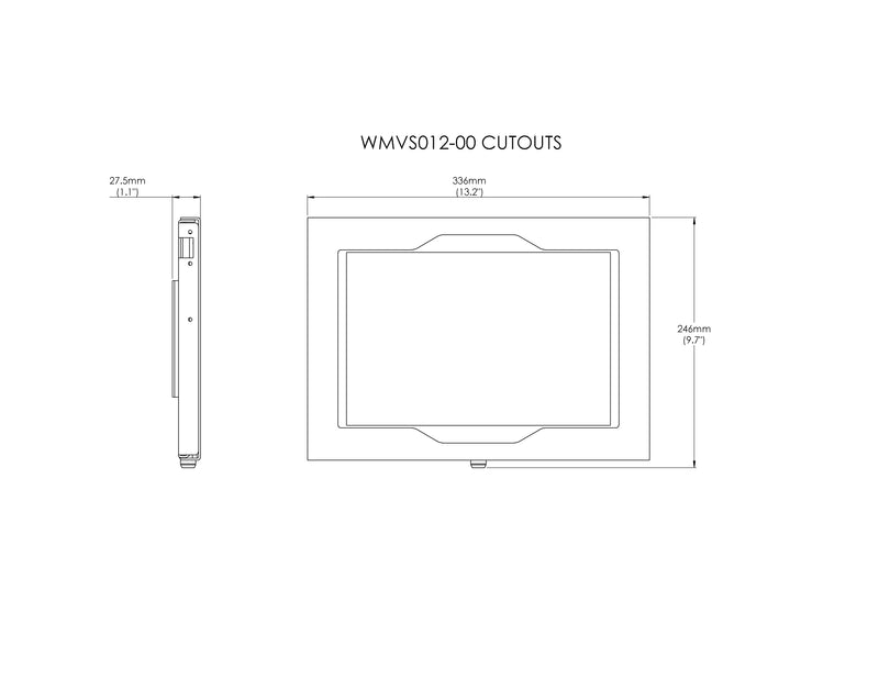 Acer Switch Alpha 12, Switch 3 5 12.2" Security Wall Mount Metal Enclosure VESA ready