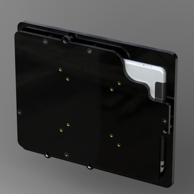 2. Acrylic iPad 9.7" 10.2" 11", iPad Air 9.7" 10.5" 10.9" 11" 13" Security VESA Case with Wall Mount or Desktop Stand options