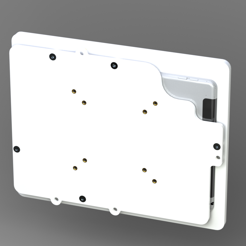 2. Acrylic iPad 9.7" 10.2", iPad Air 9.7" 10.5" 10.9", Security VESA Case with Wall Mount or Desktop Stand options