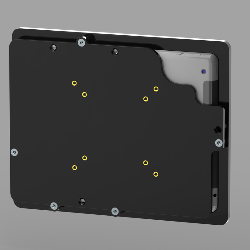 2. Acrylic iPad 9.7" 10.2", iPad Air 9.7" 10.5" 10.9", Security VESA Case with Wall Mount or Desktop Stand options