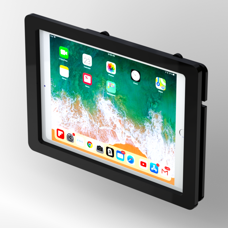 2. Acrylic iPad 9.7" 10.2", iPad Air 9.7" 10.5" 10.9", Security VESA Case with Wall Mount or Desktop Stand options