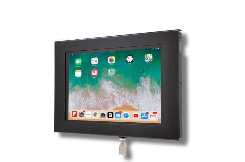 3. Metal Apple iPad, iPad Air, iPad Pro 9.7" 10.2" 10.5" 10.9" 11" 12.9" 13" Locking Security Enclosure VESA & Wall Mount Ready