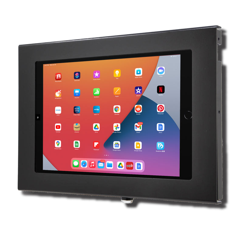 3. Metal Apple iPad, iPad Air, iPad Pro 9.7" 10.2" 10.5" 10.9" 11" 12.9" 13" Locking Security Enclosure VESA & Wall Mount Ready